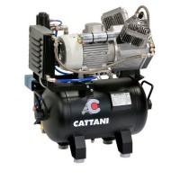 Compresor Cattani AC 200. Para dois-três equipas dentais com secador de ar e livre de azeite