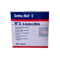Delta-net E Nº3 Dedos Grossos: Venda tubular extensible de algodão 100% (2,8 cm x 20 metros)