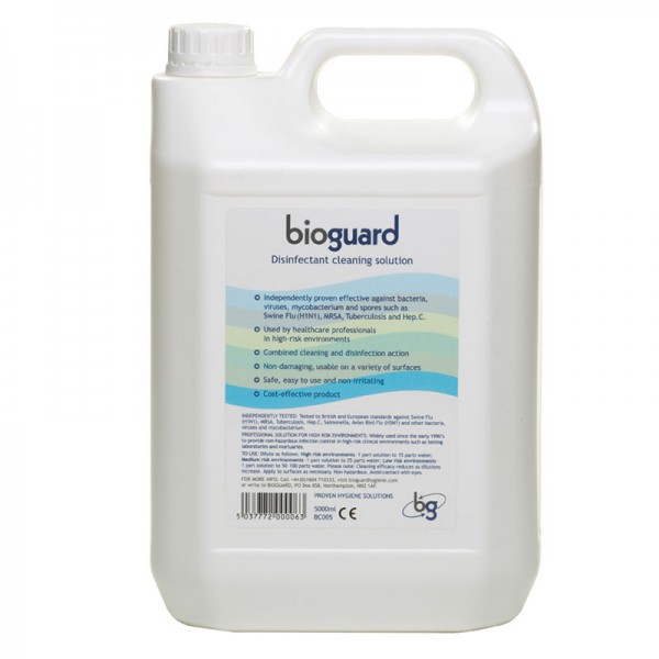 Desinfetante para superfícies Bioguard 5 litros (para o recheado de pulverizadores)