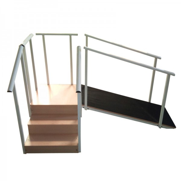 Escada com três degraus para reabilitação (com ou sem rampa) Escada com três degraus para reabilitação (com ou sem rampa)