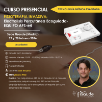 FORMAÇÃO em FISIOTERAPIA INVASIVA – ELECTROLISIS PERCUTÁNEA ECOGUIADA - EQUIPO APS-e4 -27 e 28 fevereiro 2026 - PRESENCIAL FORMAÇÃO em FISIOTERAPIA INVASIVA – ELECTROLISIS PERCUTÁNEA ECOGUIADA - EQUIPO APS-e4 -27 e 28 fevereiro 2026 - PRESENCIAL