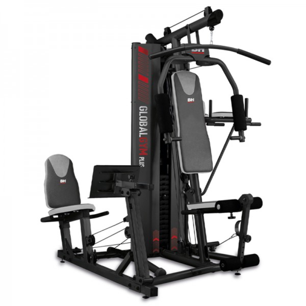 Máquina de musculación Global Gym Plus BH Fitness: combina uma imprensa de pernas sentado e flexor abdominal com dip Máquina de musculación Global Gym Plus BH Fitness: combina uma imprensa de pernas sentado e flexor abdominal com dip