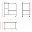 Carrinho Metálico Blanco Mobile: Equipado com quatro estantes de cristal translúcido e saca lateral