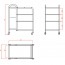 Carrinho Metálico Branco Mobile: Equipado com quatro estantes de cristal translúcido e saca lateral Carrinho Metálico Branco Mobile: Equipado com quatro estantes de cristal translúcido e saca lateral