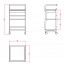 Carrinho Metálico Blanco Part: Equipado com três estantes e gaveta removível