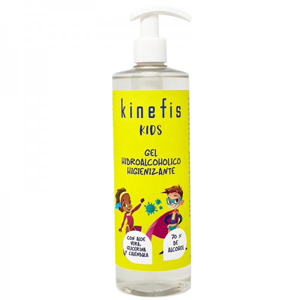 Gel Hidroalcohólico higienizante Kinefis Kids: Com aloé vera, glicerina e calêndula (500ml)