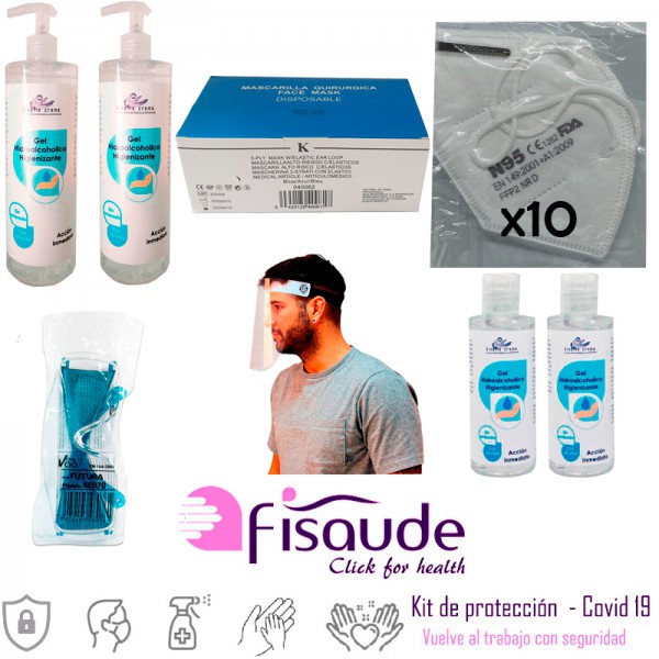 Kit de proteção sanitária Plus - Covid 19: Volta ao trabalho com total segurança