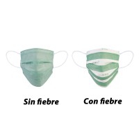 Máscaras higiénicas reutilizáveis termosensibles: Mudam de cor com o acréscimo da temperatura (pack de 5 unidades) Máscaras higiénicas reutilizáveis termosensibles: Mudam de cor com o acréscimo da temperatura (pack de 5 unidades)