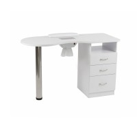 Mesa de manicura Digit: com aspirador, almofada reposamanos e coluna de armazenagem Mesa de manicura Digit: com aspirador, almofada reposamanos e coluna de armazenagem