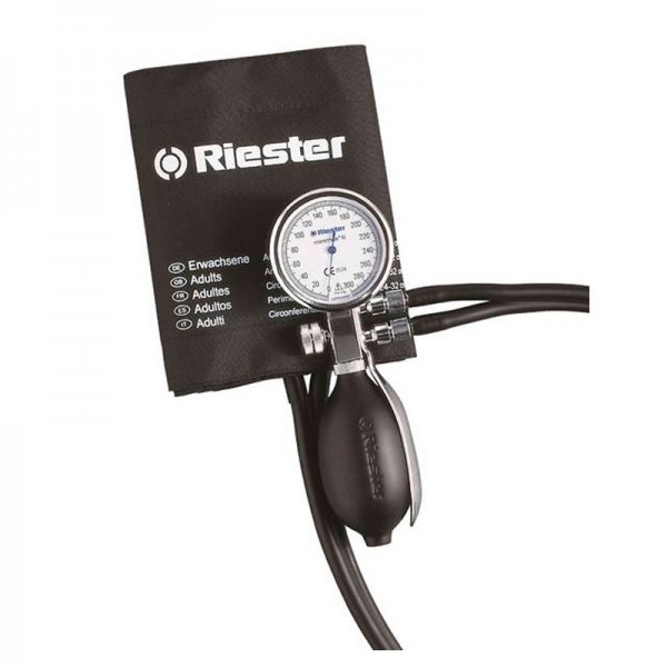 Tensiómetro aneroide Riester minimus III com brazalete de velcro incluído (três tamanhos disponíveis)