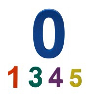 Pack de 5 minitapices de números de cores variados