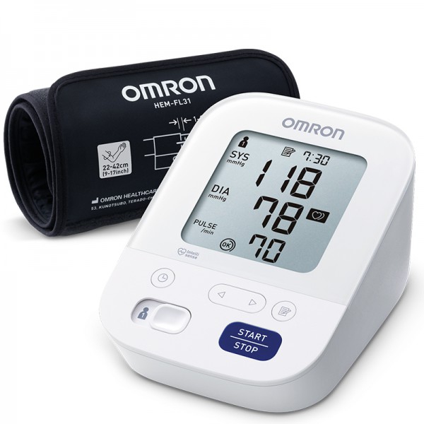 Tensiómetro automático de braço Omron M3 Comfort: Resultados mais rápidos e precisão validada clinicamente Tensiómetro automático de braço Omron M3 Comfort: Resultados mais rápidos e precisão validada clinicamente