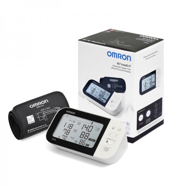 Tensiómetro de braço OMRON M7 Intelli IT 2020: Com regalo inteligente, bluetooth e a app Omron Connect Tensiómetro de braço OMRON M7 Intelli IT 2020: Com regalo inteligente, bluetooth e a app Omron Connect