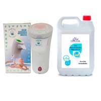 Pack Saúde: Dispensador automático de gel Baby Safe + Gel Hidroalcohólico higienizante Kinefis (Garrafa 5 Litros) Pack Saúde: Dispensador automático de gel Baby Safe + Gel Hidroalcohólico higienizante Kinefis (Garrafa 5 Litros)