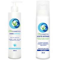 Pack Óleo oncológico Oncosmetics Reparador intensivo zonas delicadas 30ml + Creme corporal oncológica Oncosmetics Dermoprotectora hidratante 250ml: Linha cosmética para pessoas em tratamento oncológico Pack Óleo oncológico Oncosmetics Reparador intensivo zonas delicadas 30ml + Creme corporal oncológica Oncosmetics Dermoprotectora hidratante 250ml: Linha cosmética para pessoas em tratamento oncológico