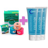 OFERTA PACK BANDA TEMTEX: 6 rolos banda neuromuscular Temtex Kinesiology tape 5cm X 5m + 3 cremes Kinefis Evolution 200 cc OFERTA PACK BANDA TEMTEX: 6 rolos banda neuromuscular Temtex Kinesiology tape 5cm X 5m + 3 cremes Kinefis Evolution 200 cc