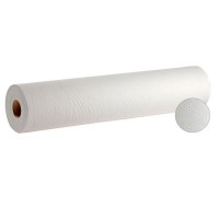 Rolo de papel para marquesa, gofrado, natural, uma capa (seis unidades) Rolo de papel para marquesa, gofrado, natural, uma capa (seis unidades)