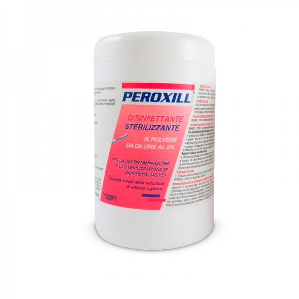 Desinfetante em pó Peroxill 2000: Esteriliza instrumental médico com alta eficácia (1Kg)