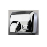 Secamanos eletrónico por ar quente em aço inoxidável com pulsador Secamanos eletrónico por ar quente em aço inoxidável com pulsador