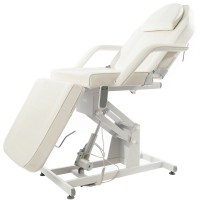 Cadeirão marquesa de estética Bucci: Elétrico com três corpos e regulação em altura, reposabrazos removíveis e buraco facial Cadeirão marquesa de estética Bucci: Elétrico com três corpos e regulação em altura, reposabrazos removíveis e buraco facial