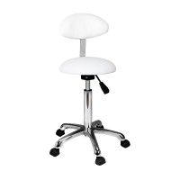 Banco com respaldo Practi Plus: Base com cinco rodas, desenho ergonómico e altura regulable com pistão de gás Banco com respaldo Practi Plus: Base com cinco rodas, desenho ergonómico e altura regulable com pistão de gás