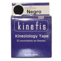 Vendaje Neuromuscular - Kinefis Kinesiology Tampe Negro 5 cm x 5 metros