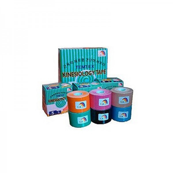 Pack Poupo - 12 Rolos Banda neuromuscular Temtex Kinesiology Tape BKT-05 5cm X 5m Pack Poupo - 12 Rolos Banda neuromuscular Temtex Kinesiology Tape BKT-05 5cm X 5m