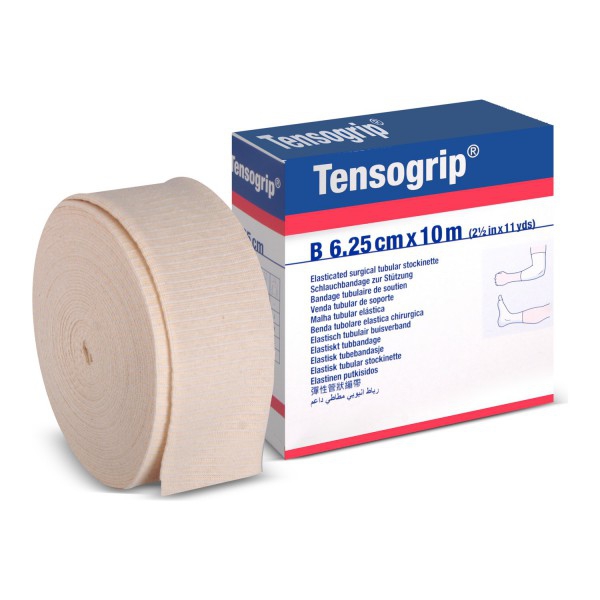 Tensogrip B Boneca - Tornozelo: Ligadura Tubular Compresiva com algodão (6,25 cm x 10 metros) Tensogrip B Boneca - Tornozelo: Ligadura Tubular Compresiva com algodão (6,25 cm x 10 metros)