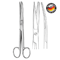 Tesoura de cirugia, curva, Aguda / Roma. 14,5 cm. Qualidade alemã. (ATÉ FIM DE EXISTÊNCIAS) Tesoura de cirugia, curva, Aguda / Roma. 14,5 cm. Qualidade alemã. (ATÉ FIM DE EXISTÊNCIAS)