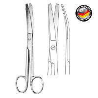 Tesoura de cirugia, curva, Roma / Roma. 20 cm. Qualidade alemã. (ATÉ FIM DE EXISTÊNCIAS) Tesoura de cirugia, curva, Roma / Roma. 20 cm. Qualidade alemã. (ATÉ FIM DE EXISTÊNCIAS)