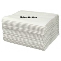 Toalhas desechables de TST com alto poder de secado: 20 cm x 30 cm (pack de 100 unidades)