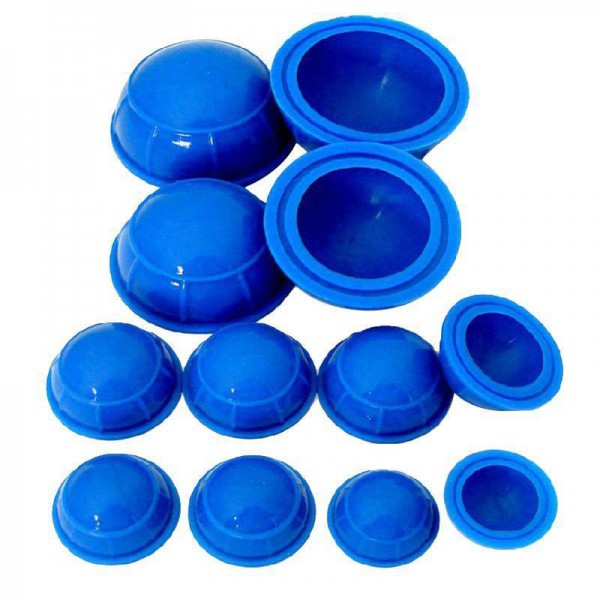 Kit de 12 ventosas de silicona azul Kit de 12 ventosas de silicona azul
